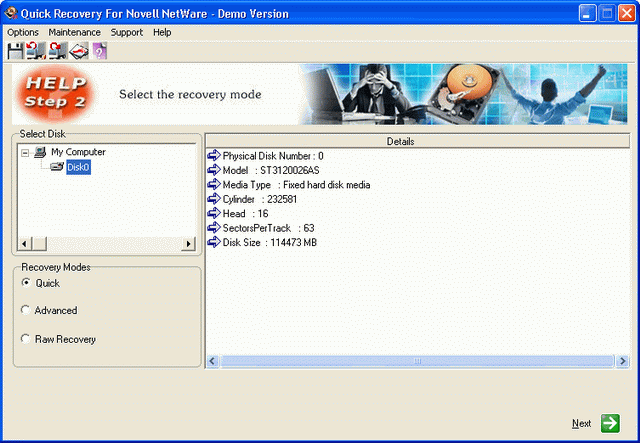 Quick Recovery for Novell Netware System