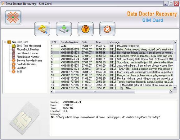 Recover Deleted SMS Messages