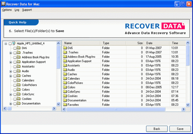 Recover Mac OS X Files