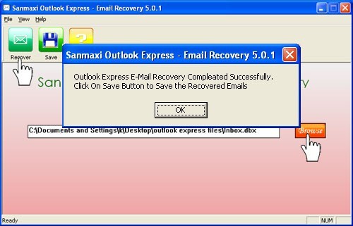 Recovers deleted emails