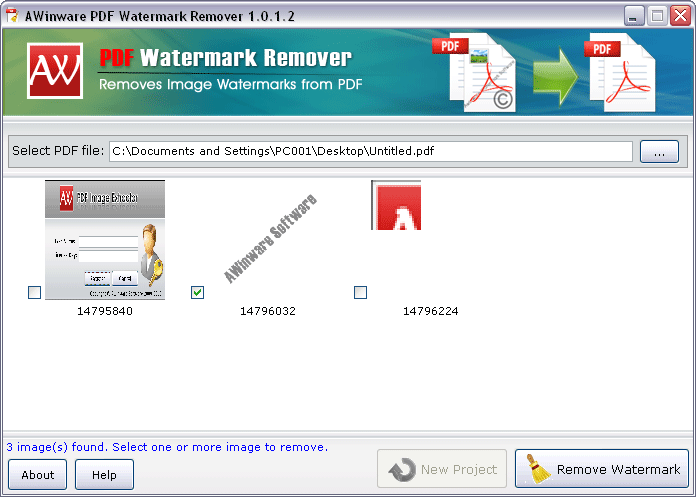 Remove PDF Watermark