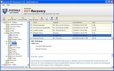 Repair OST Database