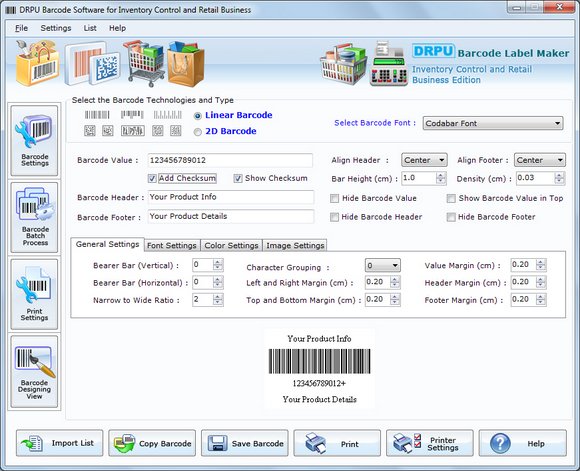 Retail Business Barcodes Generator