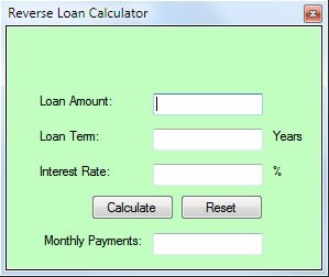 Reverse Loan Calculator