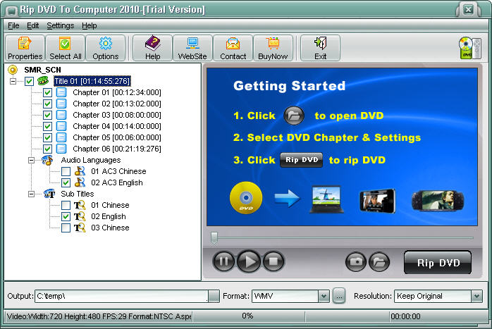 Rip DVD to Computer 2010