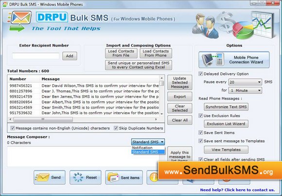 send sms message from computer