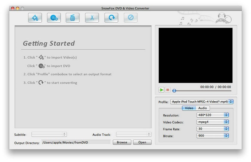 SnowFox DVD & Video Converter for Mac