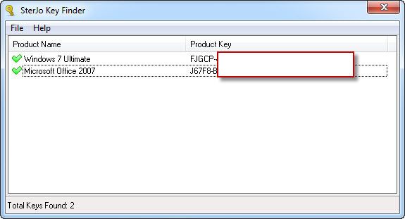 SterJo Windows Key Finder