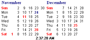 SunRav OnScreen Calendar