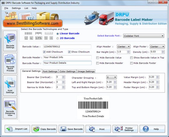 Supply Distribution Barcodes Generator