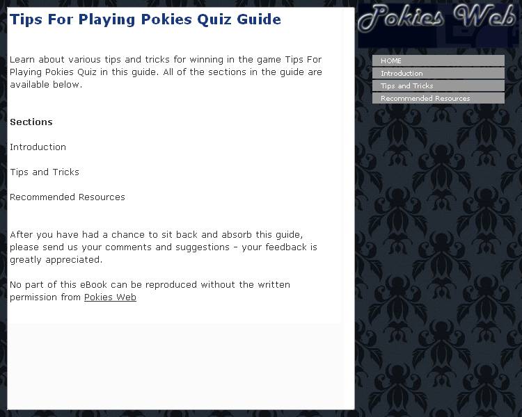 Tips For Playing Pokies Quiz Guide