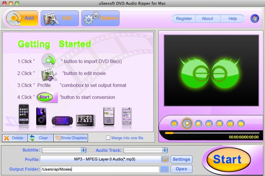 uSeesoft DVD Audio Ripper for Mac