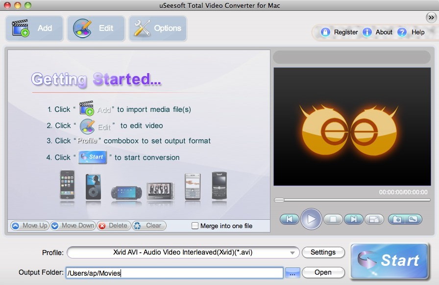 uSeesoft Total Video Converter for Mac
