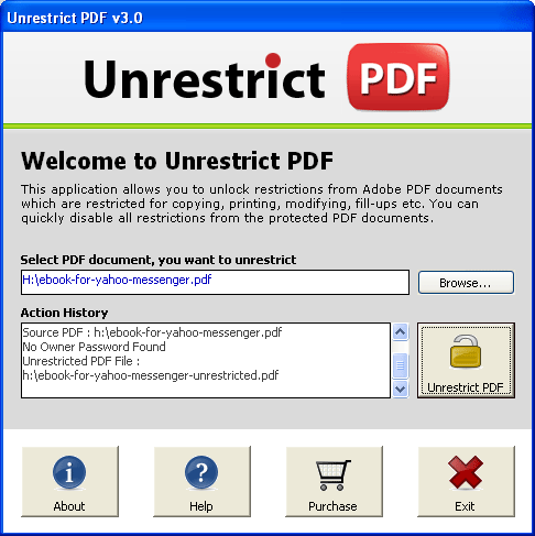 Unencrypt PDF Files