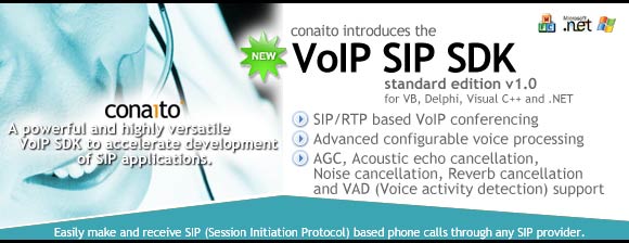VoIP SIP SDK for .NET and Win32 COM