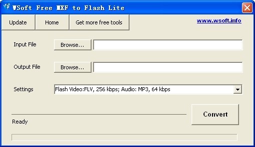 WSoft Free MXF to Flash Lite