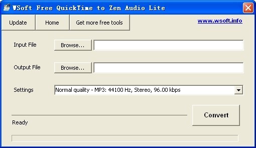 WSoft Free QuickTime to Zen Audio Lite