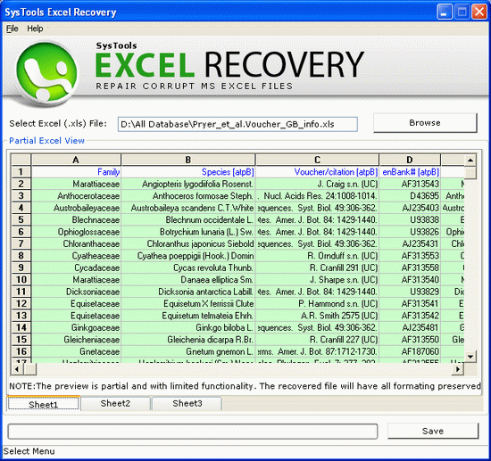 XLS Recovery Tool