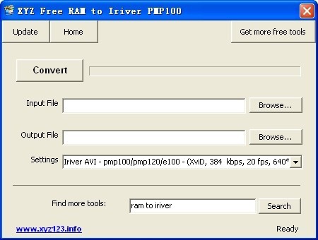 XYZ Free RAM to Iriver PMP100