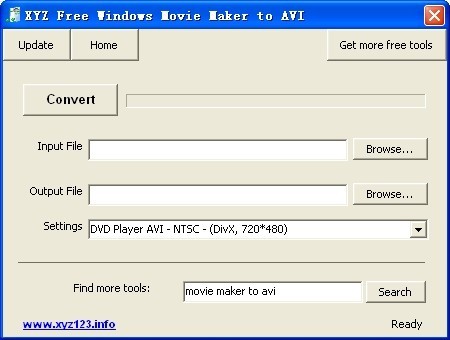 XYZ Free Windows Movie Maker to AVI