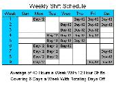12 Hour Schedules for 6 Days a Week Screenshot