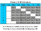 8 Hour Shift Schedules for 6 Days a Week Screenshot