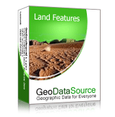 Screenshot of GeoDataSource World Land Features Database (Basic Edition)