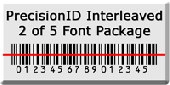 Screenshot of Interleaved 2 of 5 Barcode Fonts