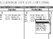 Let Excel Calendar 50 People to 6 Shifts Screenshot