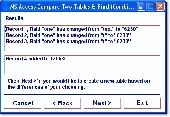 MS Access Compare Two Tables & Find (Combine, Join) Differences Software Screenshot