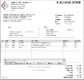 Screenshot of OrderGen Purchase Order Form