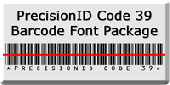 Screenshot of PrecisionID Code 3 of 9 Barcode Fonts