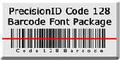 Screenshot of PrecisionID Code128 Barcode Fonts