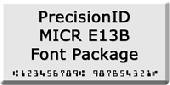 Screenshot of PrecisionID MICR E13B Fonts
