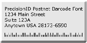 Screenshot of PrecisionID USPS Postnet Fonts