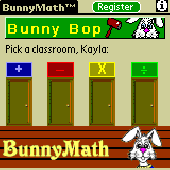 Screenshot of BunnyMath (For PalmOS)