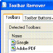 Screenshot of Toolbar Remover