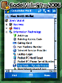 Screenshot of CodeWallet Pro for Windows Mobile
