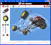 Screenshot of 3D Kit Builder (V8 Racecar)