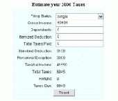 2006TaxCalculator Screenshot