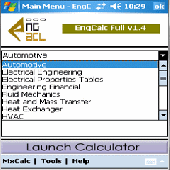 EngCalc(Automotive)- PocketPC Calculator Screenshot