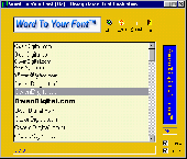 Screenshot of Word To Your Font (TM)