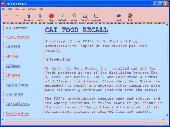 Screenshot of Cat Food Recall