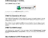 MSN Messenger 7.5 InfoPack Screenshot