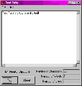 Screenshot of Text Tally
