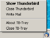 Screenshot of Thunderbird-Tray