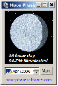 Screenshot of Moon Phase Calculator