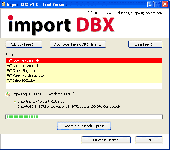 Add DBX file to Outlook Express Screenshot