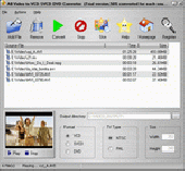 Screenshot of Amor AVI DivX to VCD SVCD DVD Converter