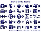 Screenshot of Black Menu Icons